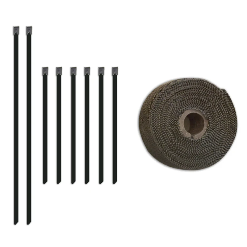 Mishimoto 2 inch x 35 feet Heat Wrap with Stainless Locking Tie Set - Image 2