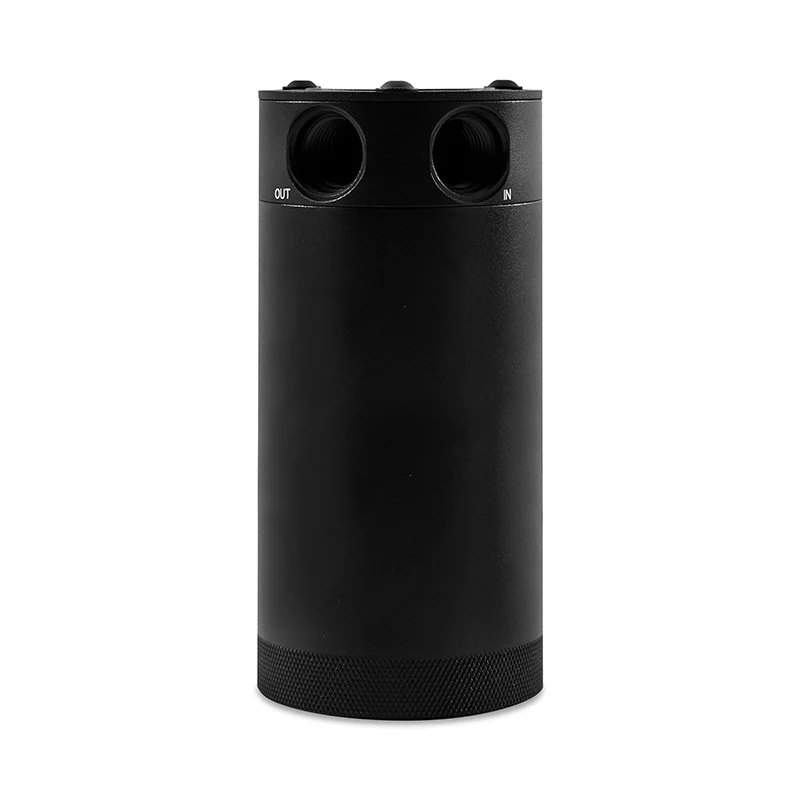 Mishimoto 2-Port Universal XL Baffled Catch Can - Black - Image 3