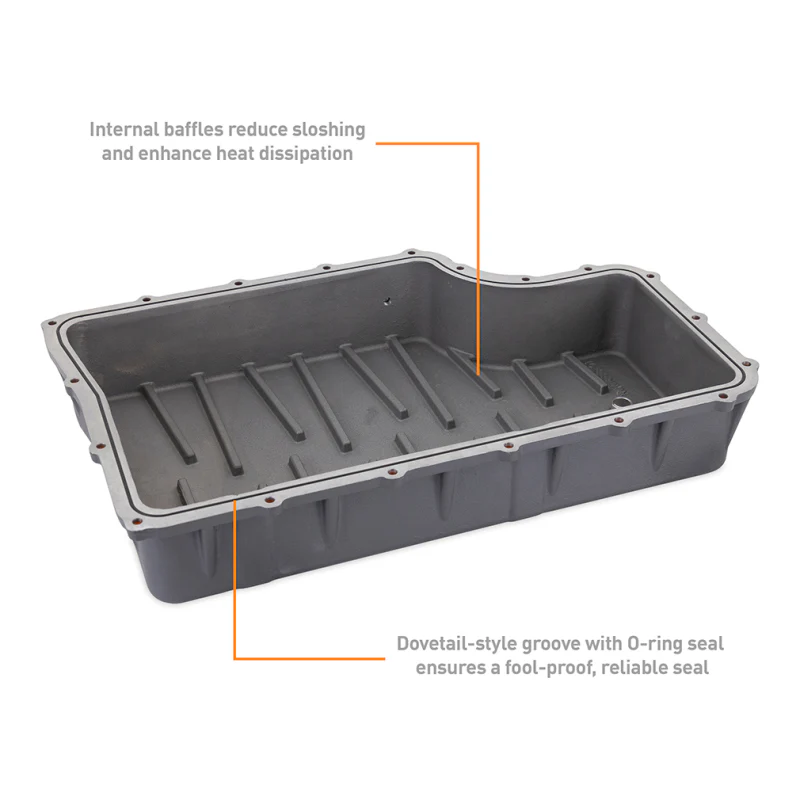 Mishimoto 2011+ Powerstroke 6R140 Transmission Pan - Cast - GR - Image 7
