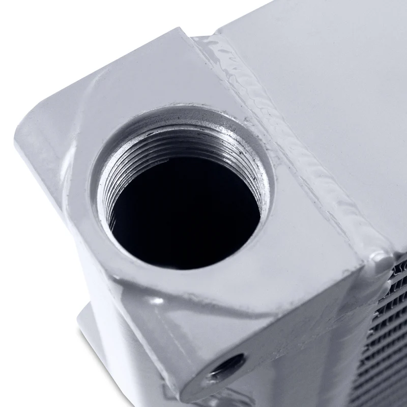 Mishimoto Heavy-Duty Oil Cooler - 17in. Same-Side Outlets - Silver - Image 5