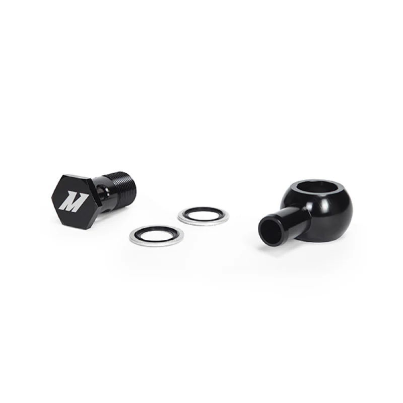 Mishimoto M20 x 5/8 Straight Black Banjo Fitting w/ Bolt - Image 4
