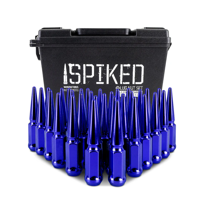 Mishimoto Mishimoto Steel Spiked Lug Nuts M14 x 1.5 32pc Set Blue - Image 4