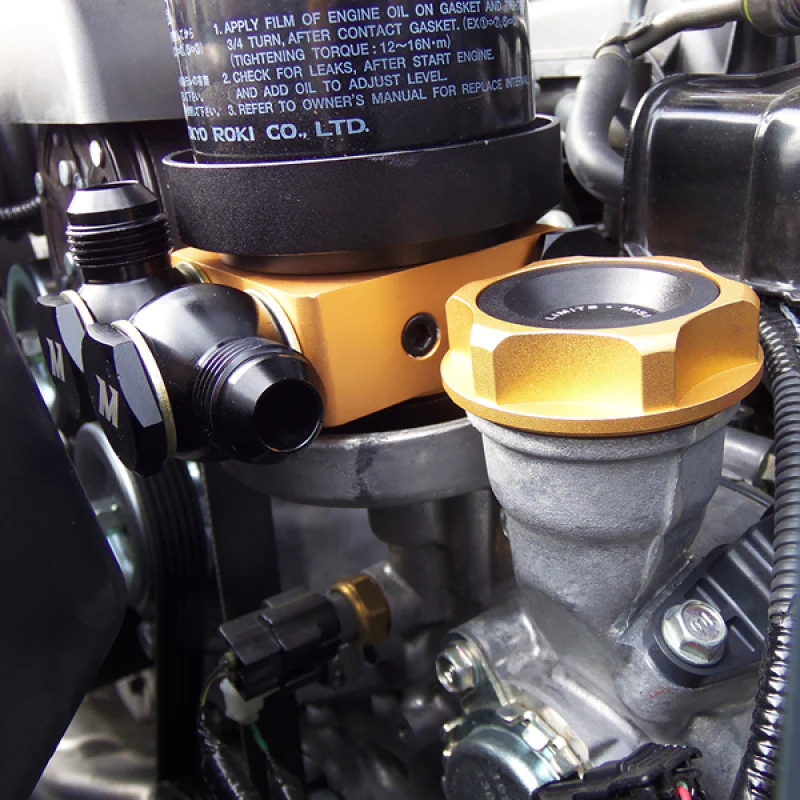 Mishimoto Oil Sandwich Plate w/ Rear-Mounted Thermostat - Image 6