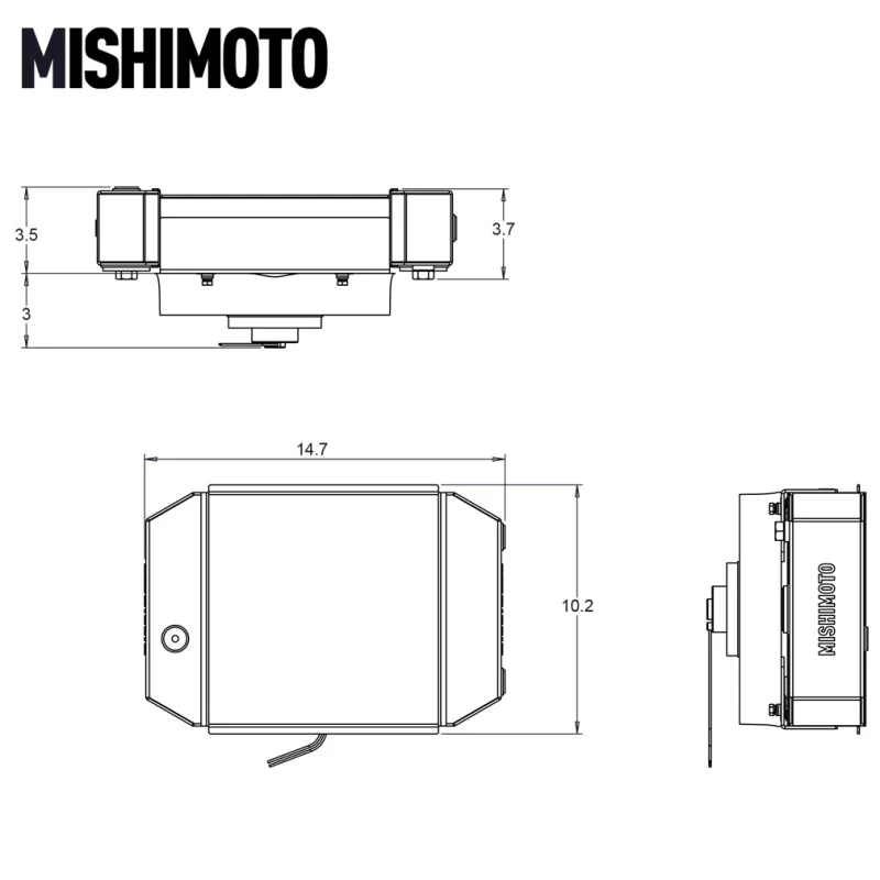 Mishimoto Universal Drag Race Performance Aluminum Radiator - Black - Image 7