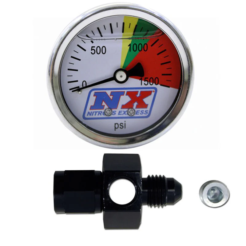 Nitrous Express N2O Flo-Thru Pressure Gauge (0-1500 PSI) 4AN - Image 3