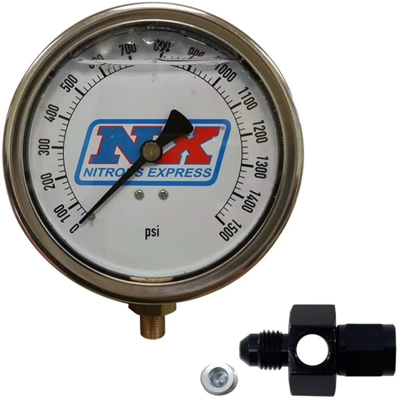 Nitrous Express Nitrous Pressure Gauge 4in-High Accuracy 4AN - Image 2