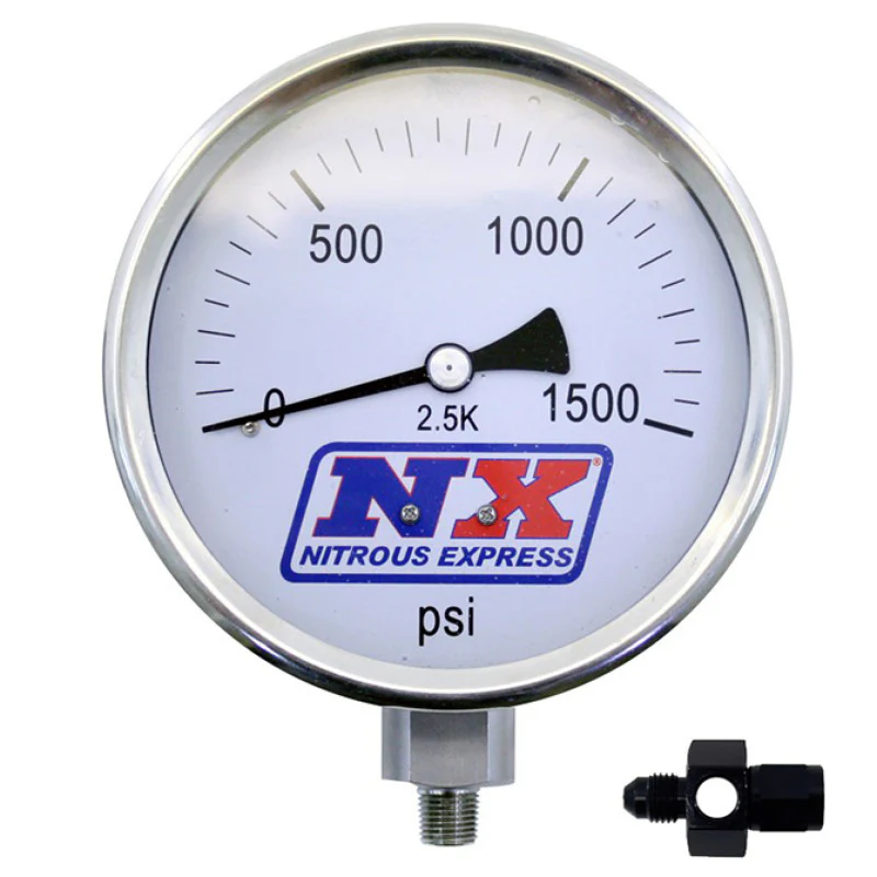 Nitrous Express Nitrous Pressure Gauge 4in-High Accuracy 4AN - Image 3