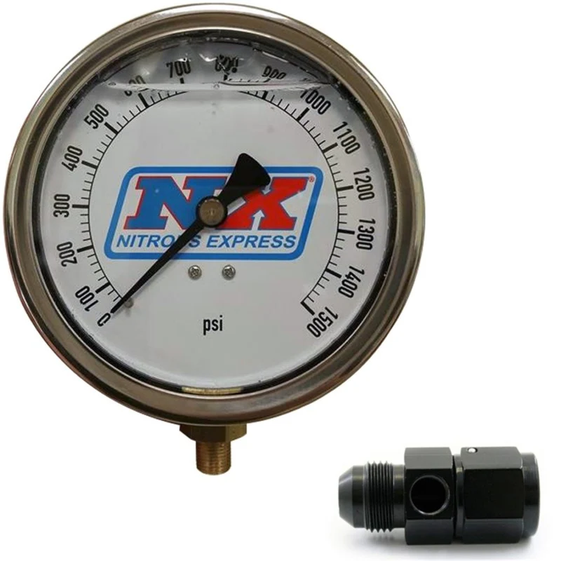 Nitrous Express Nitrous Pressure Gauge 4in-High Accuracy 8AN - Image 3