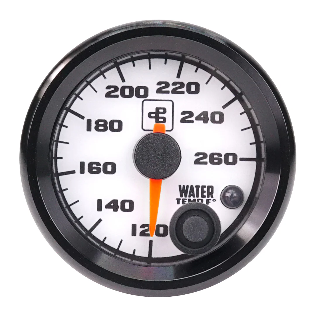 Power Driven White 2-1/16" Water Temp Gauge with Warning