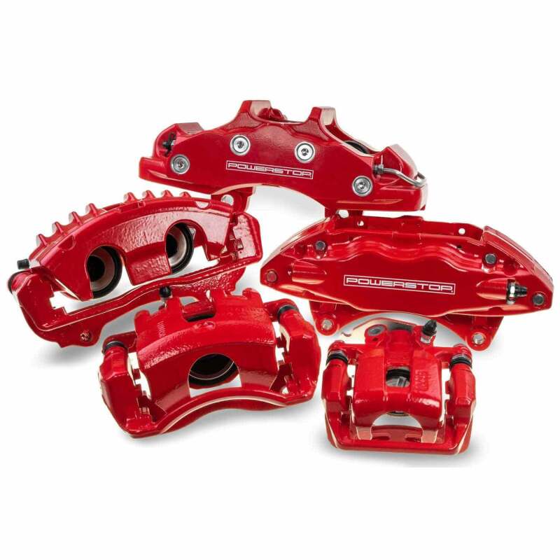 Power Stop 00-01 Dodge Ram 1500 Front Red Calipers w/Brackets - Pair - Image 4