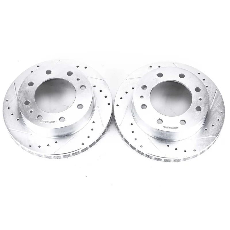 Power Stop 00-05 Cadillac DeVille Front Evolution Drilled & Slotted Rotors - Pair - Image 2