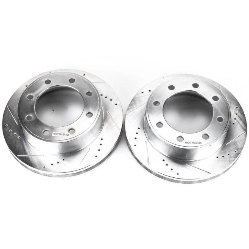 Power Stop 00-05 Ford Excursion Front Evolution Drilled & Slotted Rotors - Pair - Image 2