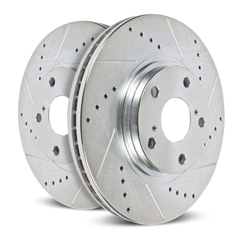 Power Stop 00-05 Ford Excursion Front Evolution Drilled & Slotted Rotors - Pair - Image 5