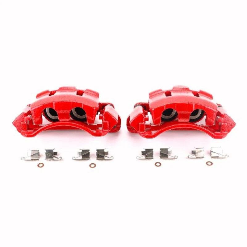 Power Stop 00-05 Ford Excursion Front Red Calipers w/Brackets - Pair - Image 2