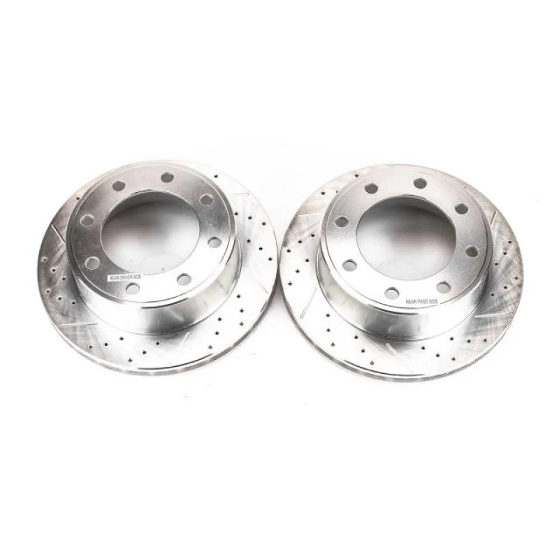 Power Stop 00-05 Ford Excursion Rear Evolution Drilled & Slotted Rotors - Pair - Image 2