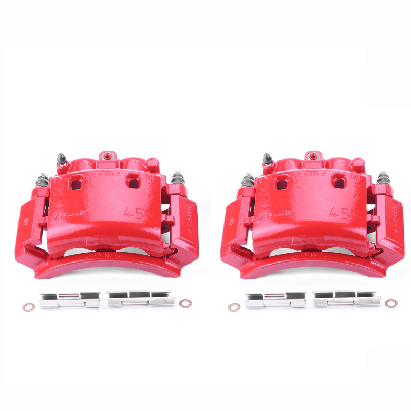 Power Stop 01-02 Dodge Ram 2500 Rear Red Calipers w/Brackets - Pair - Image 2