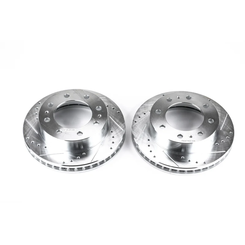 Power Stop 02-04 Chevrolet Avalanche 2500 Front Evolution Drilled & Slotted Rotors - Pair - Image 2