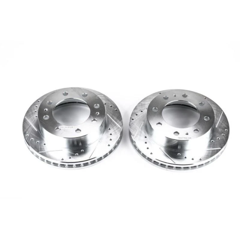 Power Stop 02-04 Chevrolet Avalanche 2500 Front Evolution Drilled & Slotted Rotors - Pair - Image 3