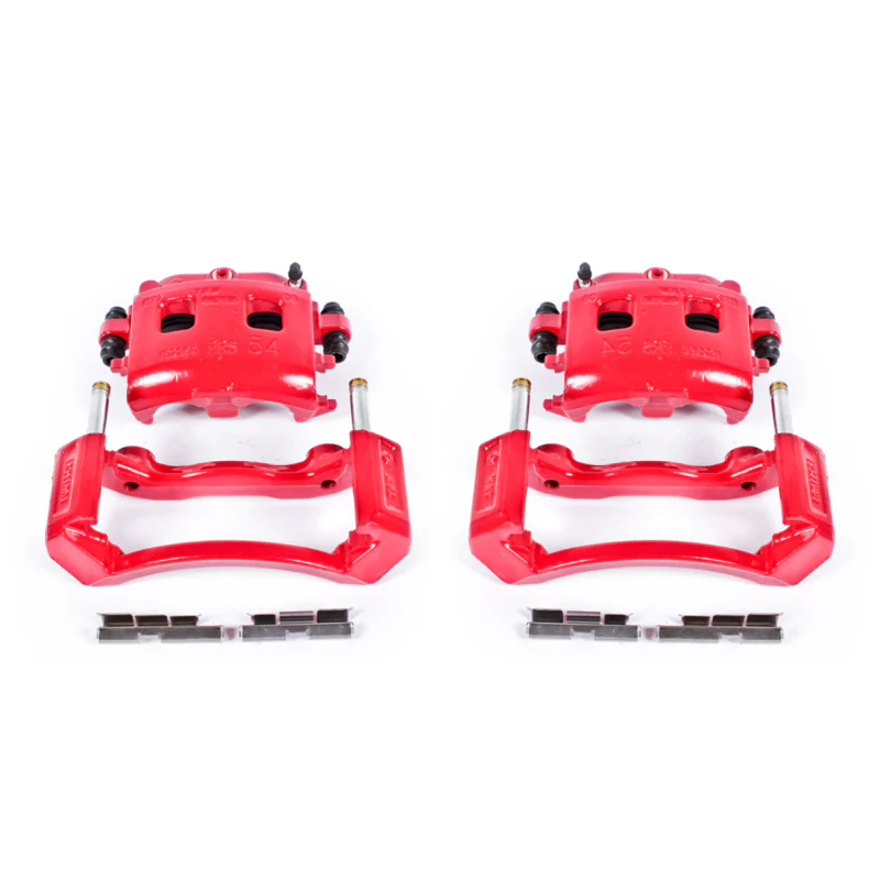 Power Stop 02-05 Dodge Ram 1500 Front Red Calipers w/Brackets - Pair - Image 2