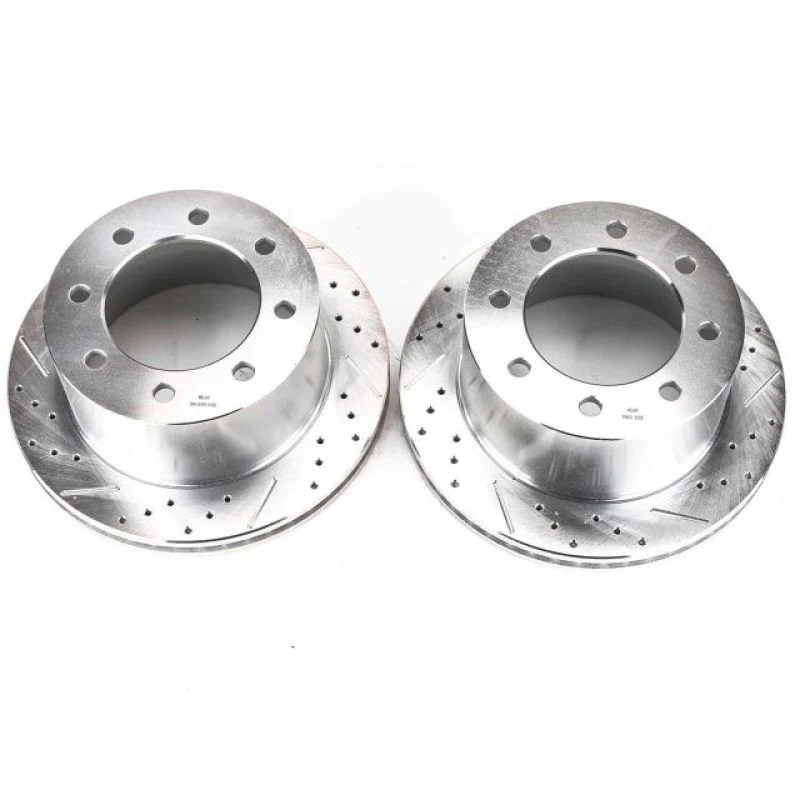 Power Stop 03-08 Chevrolet Express 3500 Rear Evolution Drilled & Slotted Rotors - Pair - Image 2