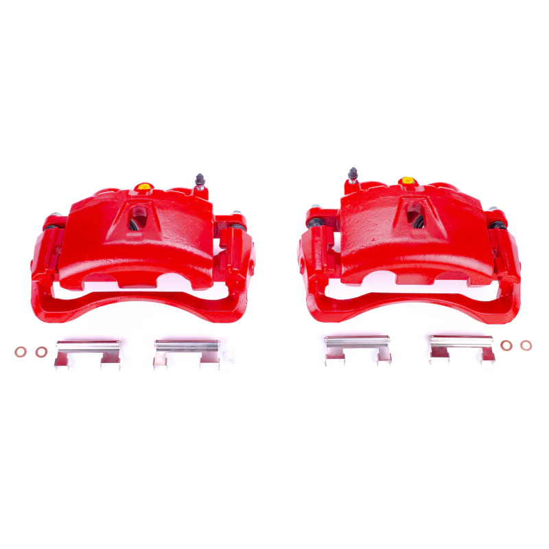 Power Stop 03-19 Chevrolet Express 3500 Front Red Calipers w/Brackets - Pair - Image 2