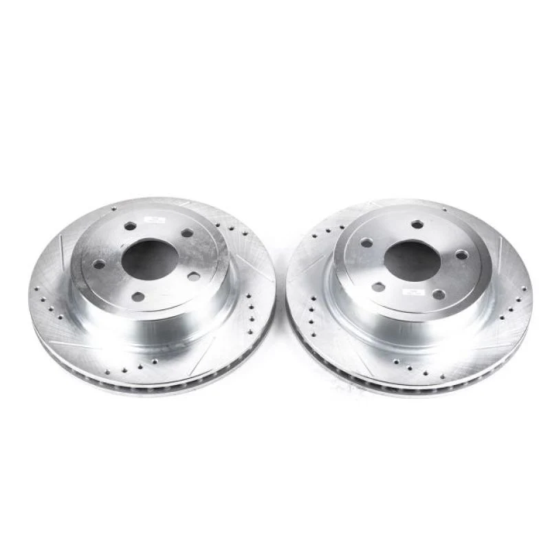 Power Stop 04-06 Dodge Ram 1500 Rear Evolution Drilled & Slotted Rotors - Pair - Image 2