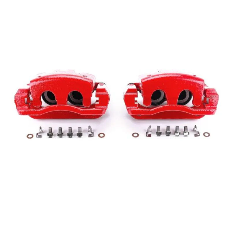 Power Stop 05-07 Ford F-250 Super Duty Rear Red Calipers w/Brackets - Pair - Image 2