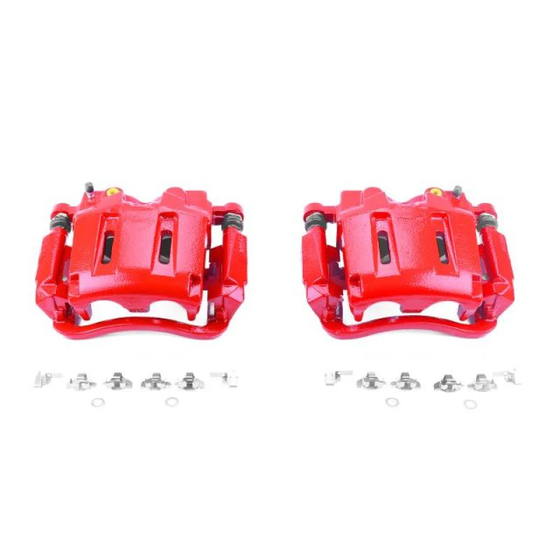 Power Stop 05-12 Ford F-250 Super Duty Front Red Calipers w/Brackets - Pair - Image 2