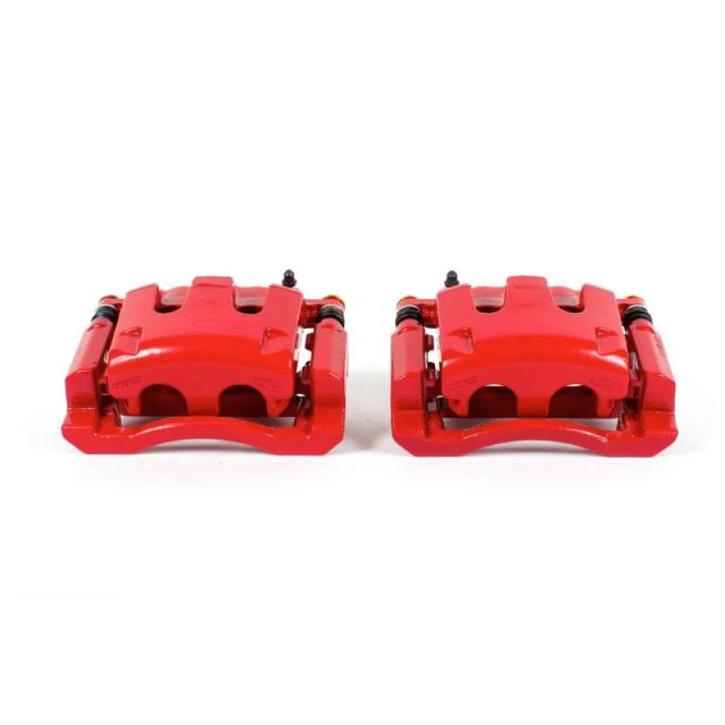 Power Stop 05-12 Ford F-350 Super Duty Rear Red Calipers w/Brackets - Pair - Image 2