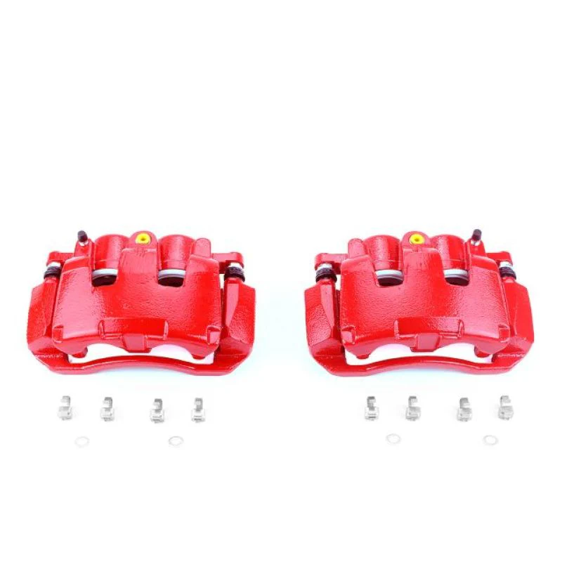 Power Stop 07-09 Chrysler Aspen Front Red Calipers w/Brackets - Pair - Image 2