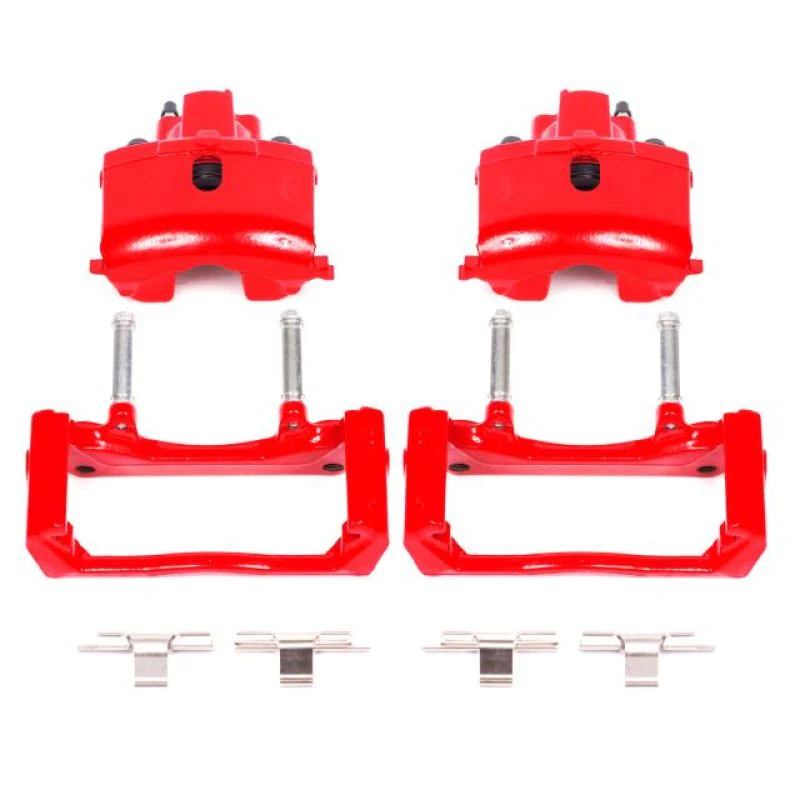 Power Stop 07-09 Chrysler Aspen Rear Red Calipers w/Brackets - Pair - Image 2