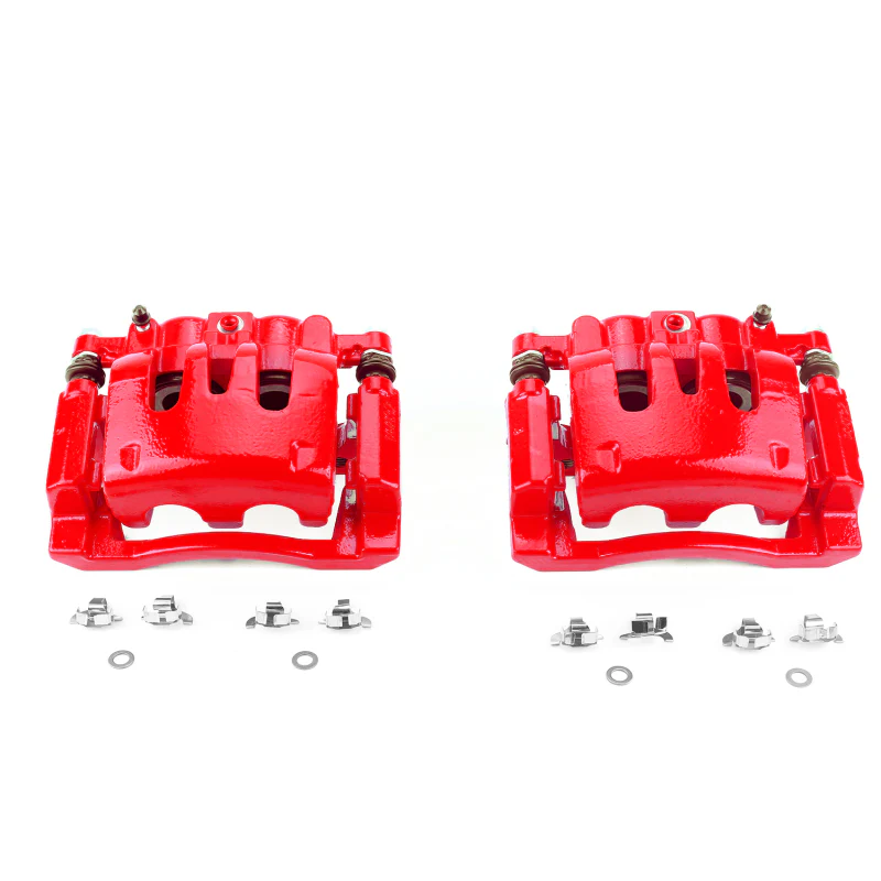 Power Stop 08-12 Ford F-250 Super Duty Rear Red Calipers w/Brackets - Pair - Image 2