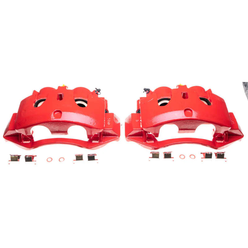 Power Stop 11-16 Chevrolet Silverado 3500 HD Rear Red Calipers - Pair - Image 2