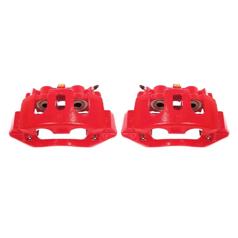 Power Stop 11-19 Chevrolet Silverado 2500 HD Rear Red Calipers w/Brackets - Pair - Image 2