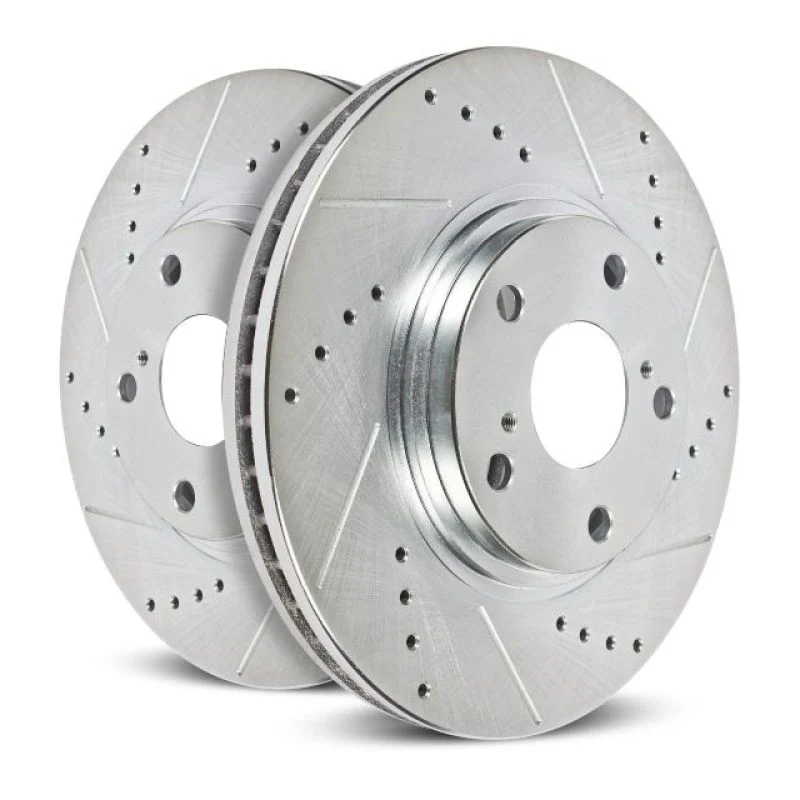 Power Stop 1999 Ford F-250 Super Duty Front Evolution Drilled & Slotted Rotors - Pair - Image 3