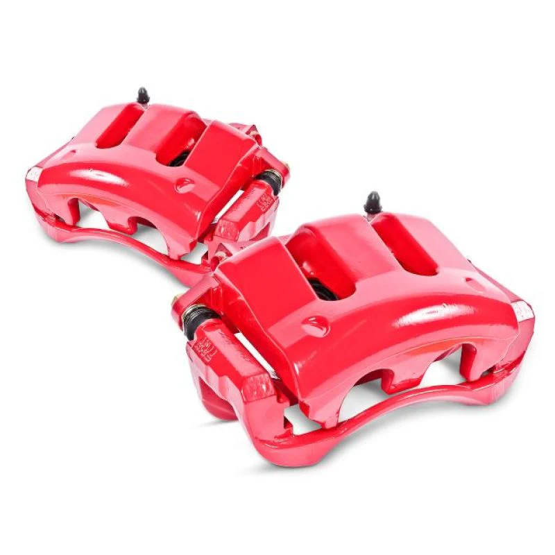 Power Stop 2000 Ford Excursion Rear Red Calipers w/Brackets - Pair - Image 3