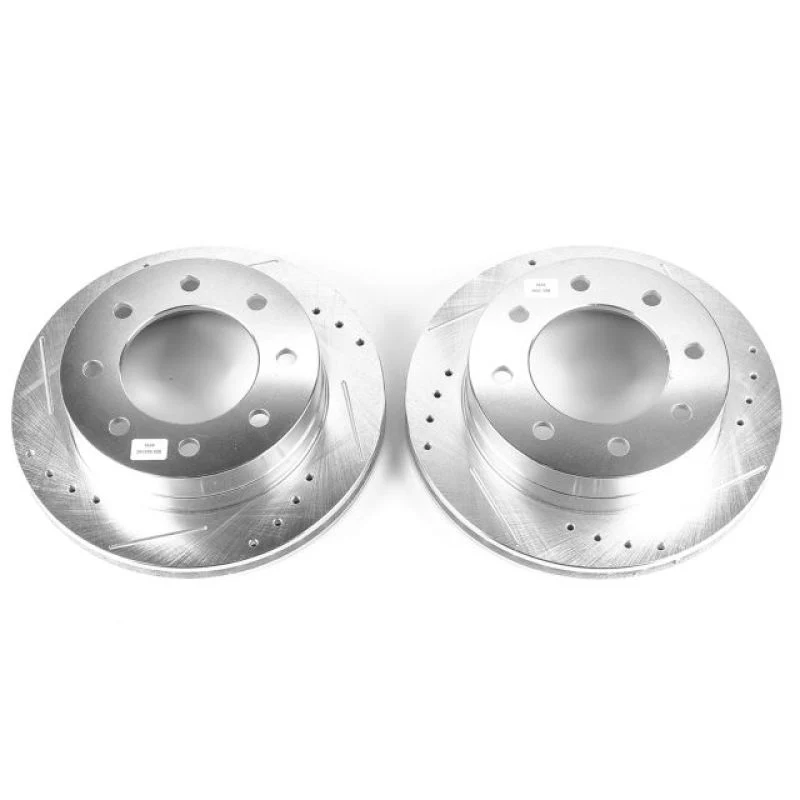 Power Stop 2003 Chevrolet Silverado 1500 HD Rear Evolution Drilled & Slotted Rotors - Pair - Image 2
