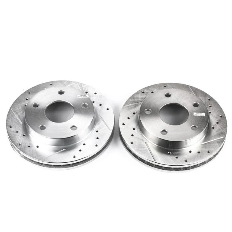 Power Stop 94-99 Dodge Ram 1500 Front Evolution Drilled & Slotted Rotors - Pair - Image 2