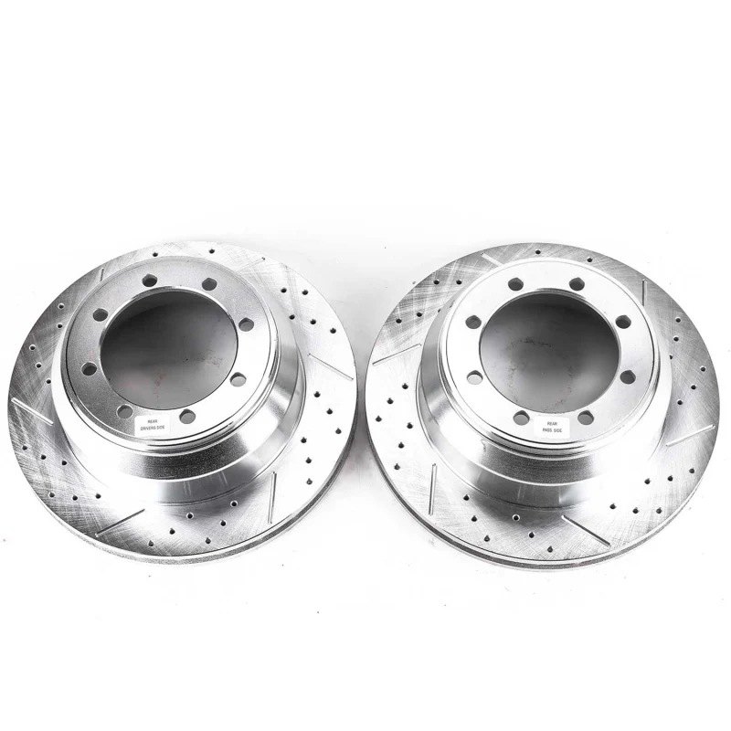 Power Stop 99-04 Ford F-350 Super Duty Rear Evolution Drilled & Slotted Rotors - Pair - Image 2