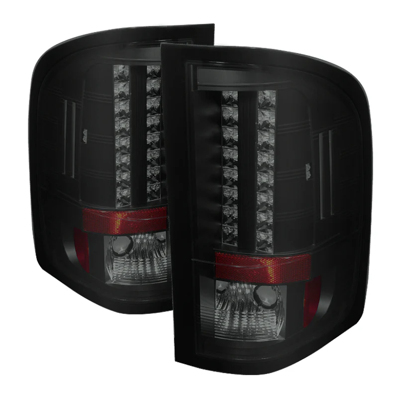 Spyder Chevy Silverado 07-13 LED Tail Lights Blk Smke ALT-YD-CS07-LED-BSM - Image 3