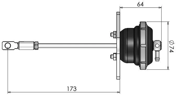 Turbosmart IWG75 Mitsubishi EVO 10 24 PSI Black Internal Wastegate Actuator - Image 5