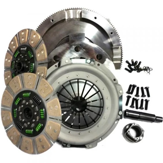 Valair Dual Disc Clutch for ZF6 Transmission - 03-07 Ford 6.0L Direct Injection Powerstroke w/6 Speed - Ceramic Spring Hub Street Dual Disc Billet Flywheel 650