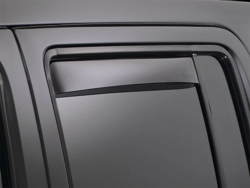 WeatherTech 07-13 Chevrolet Silverado Extended Cab Rear Side Window Deflectors - Dark Smoke - Image 6