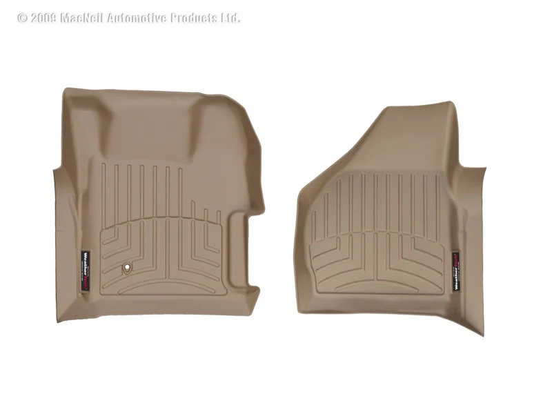 WeatherTech 08-10 Ford F250/F350/F450/F550 Super Duty Regular Cab Front FloorLiner - Tan - Image 2