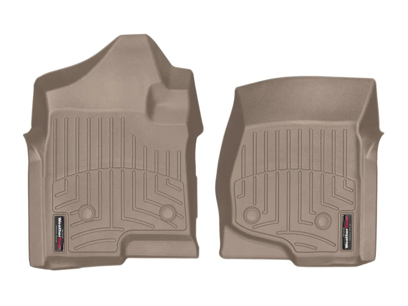 WeatherTech 08-14 Chevrolet Silverado 2500/3500 Crew/Extended Cab Front FloorLiner - Tan - Image 3