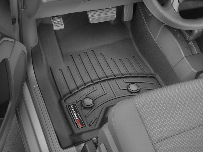 WeatherTech 08-14 Chevrolet Silverado 2500/3500 Crew/Extended Cab Vinyl Front FloorLiner - Black - Image 2