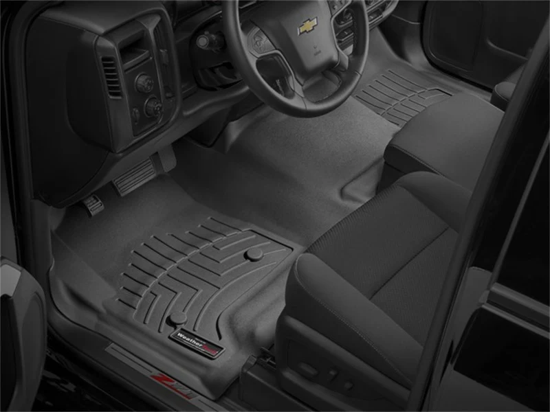 WeatherTech 14+ Chevrolet Silverado Front FloorLiner - Black - Image 3