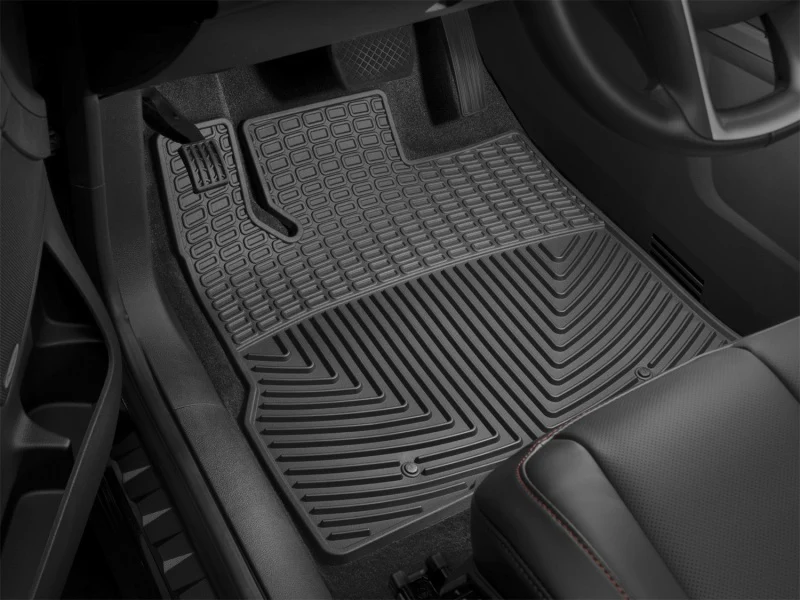 WeatherTech 14+ Chevrolet Silverado Front Rubber Mats - Black - Image 2