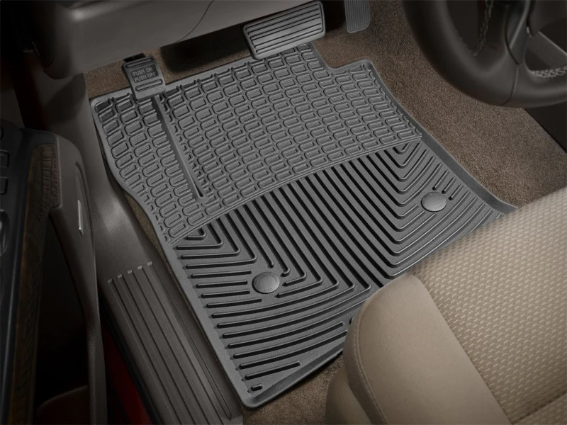 WeatherTech 14+ Chevrolet Silverado Front Rubber Mats - Black - Image 4