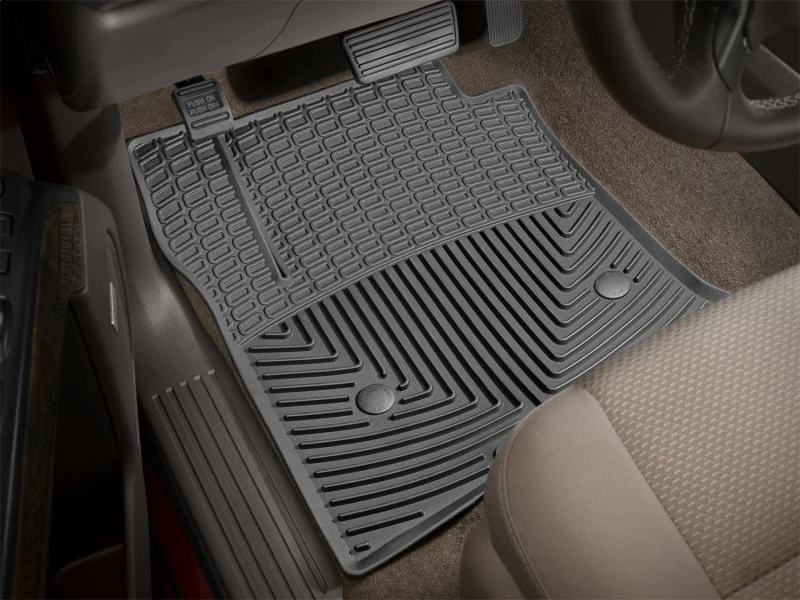 WeatherTech 14+ Chevrolet Silverado Front Rubber Mats - Black - Image 5